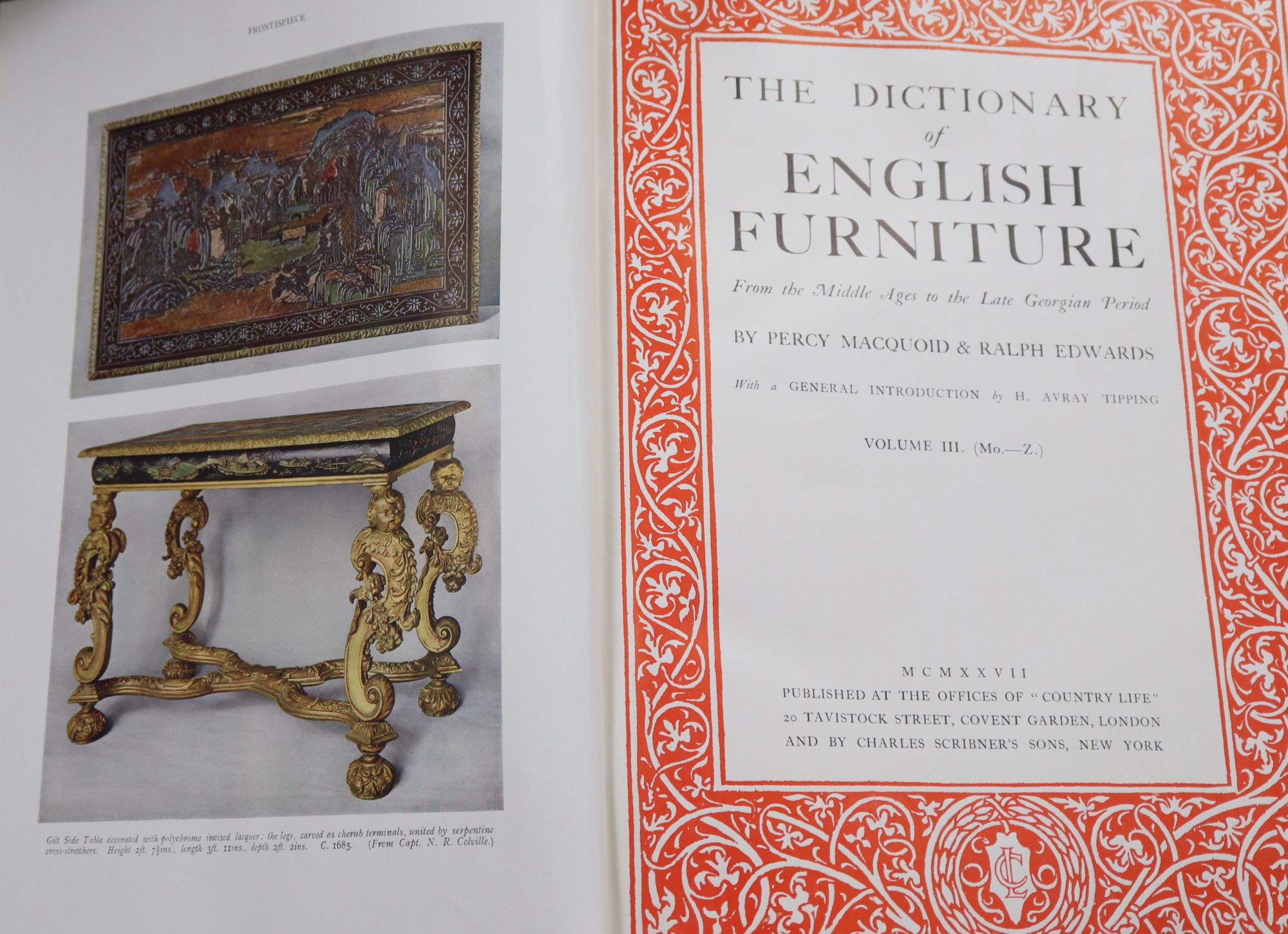 Macquoid & Edwards, The Dictionary of English Furniture, vols 1, 2 and 3